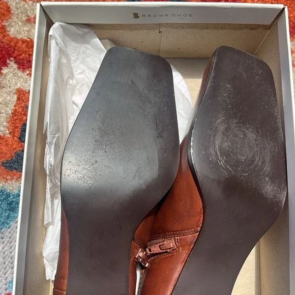 Naturalized Women’s 8M Brown Leather Shoes Boots Zip with heel stitch in time - Picture 10 of 13